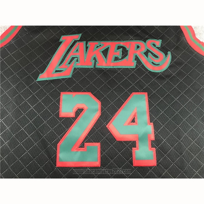 Camiseta Los Angeles Lakers Kobe Bryant #24 Mitchell & Ness 2007-08 Negro